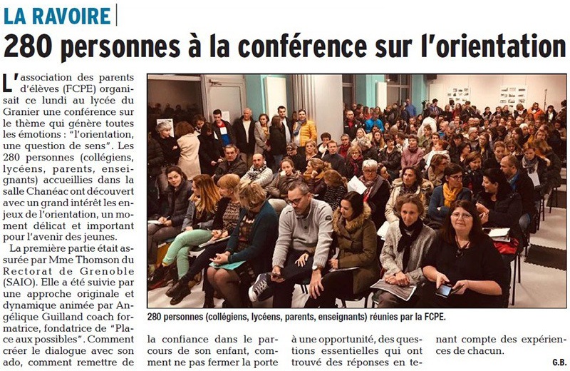 Conférence au Lycée du Granier - La Ravoie